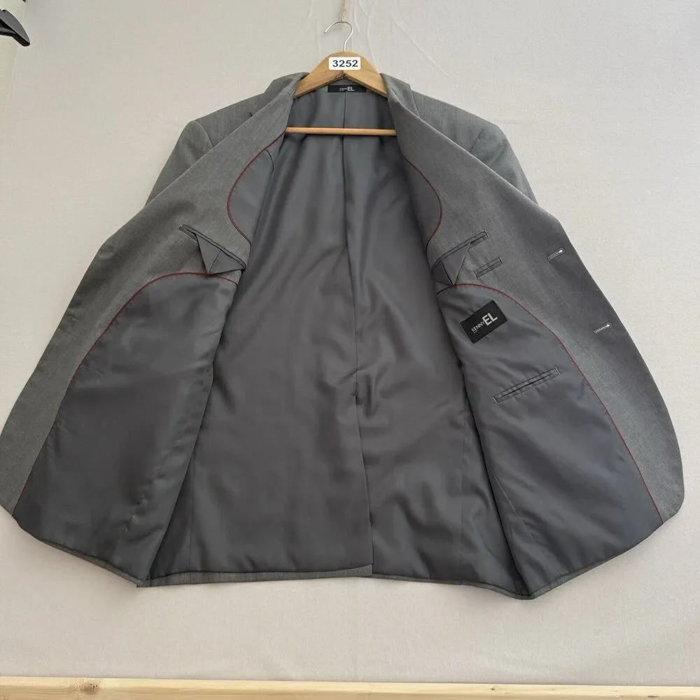 Kenny EL Men’s 48R Gray Sport‎ Coat Wool Blend Jacket